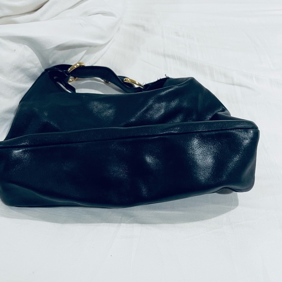 GUCCI Black Leather Medium Horsebit Hobo Shoulder Bag - Picture 6 of 14